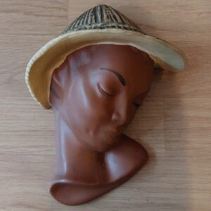 Wanddecoratie vrouw met hoed